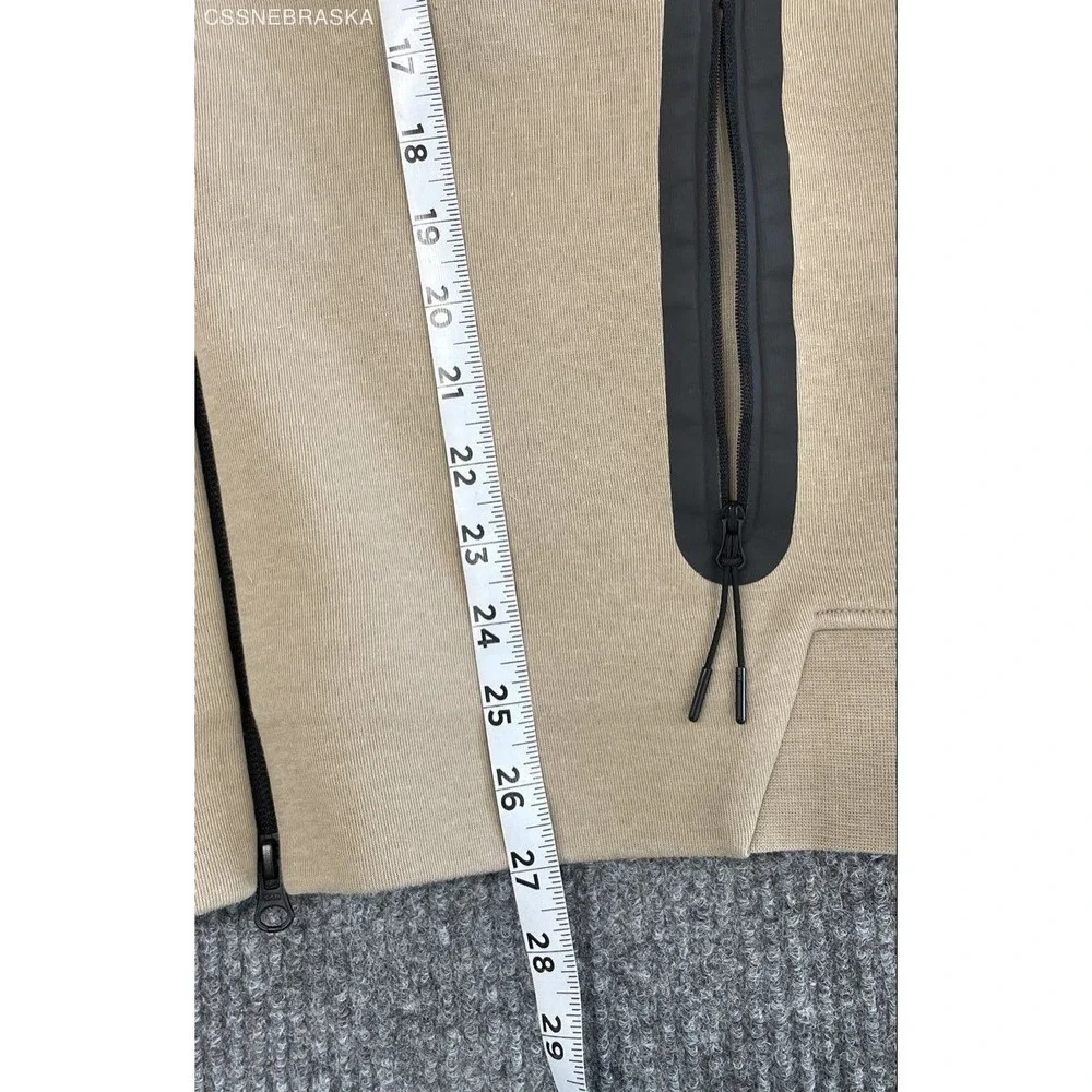 Nike Men's Tech Fleece Windrunner Full Zip Hoodie Tan FB7921-247 Sz M